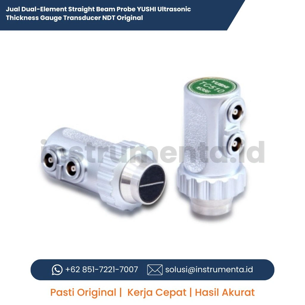 Jual Dual-Element Straight Beam Probe YUSHI Ultrasonic Thickness Gauge Transducer NDT Original